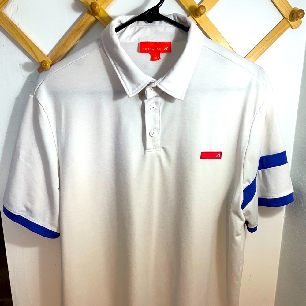 Redvanly golf polo. Rugby style sleeves.